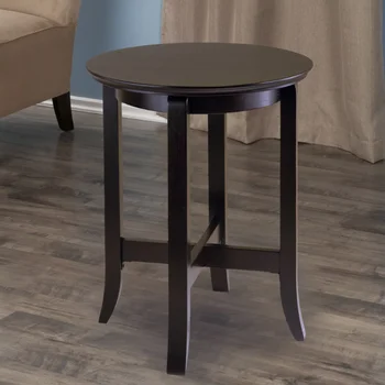 Елегантен кръгла маса на Mini_maxi от дърво с акцент, украса за еспресо, подпомагаща мебели за хола mesa