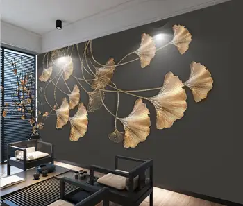 Обичай тъмно-сиви цветя 3D тапети за стените, спални Фотообои хол Ресторант Кафе Фонът на снимката на 3D стенописи