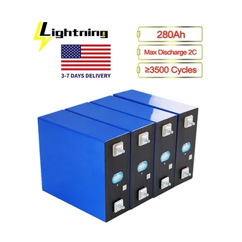 На разположение в САЩ 4ШТ LFP 3,2 V 280Ah Призматическая Lifepo4 батерии за слънчевата система