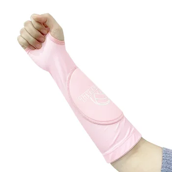 1 Чифт волейбол ръкави за ръце, преминаващи през ръкави за ръцете, с защитно покритие и отвор за палеца за момичетата и жените, предпазва ръцете от ухапвания