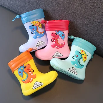 Непромокаеми обувки за малки момичета и момчета, непромокаеми обувки за деца, детски обувки, ботуши изработени от ЕВА, детски водни обувки с динозавром от анимационен филм