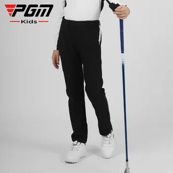 Панталони за голф за момчета PGM, есенно-зимни, спортни панталони, удебелена топло лека облекло за голф, за деца KUZ139