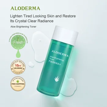 Осветляющий тоник Aloderma 15 мл подобрява текстурата на кожата, изравнява тена на кожата, намалява появата на фини линии и бръчки