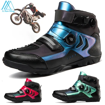 R. xjian / Мотоциклетни ботуши, Мъжки офроуд обувки с висок берцем, Мотоциклетът обувки за конна Езда, Къмпинг, Леки Ежедневни състезателни обувки