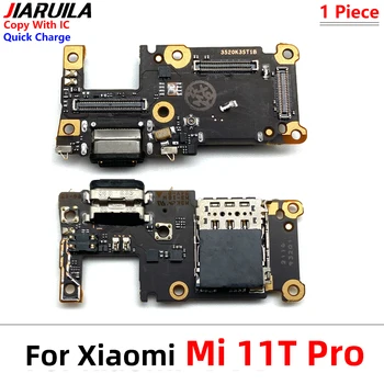 10 бр./Лот, USB Порт За зареждане на Таксите, Гъвкави Кабели, Свързващи части За Xiaomi Mi 11T 11T Pro 11TPro Модул Микрофон
