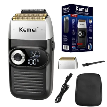 Kemei KM-2026 Мощна електрическа самобръсначка Barber Pro за мъже, коса, брада, плешив мъже, самобръсначка, машина за довършителни бритвенных глави