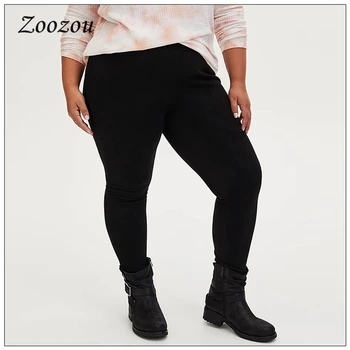 По-големи размери 3xl 4xl, дамски панталони от велур, класически черни безшевни гамаши дивата зимата, сексуална тесни панталони по поръчка