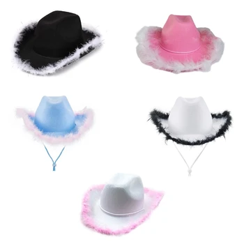 X6HE, ковбойская шапка в стил Уестърн за жени, cosplay, ковбойская шапка, шапка за моминско парти, шапки за момичета, аксесоари за сватбени партита