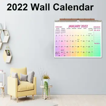 Планер на новата година, за важен ден, основната дата, стенен календар, окачен календар 2022, стенен календар, аксесоари за дома