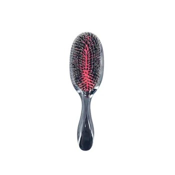 Овална четка за коса за коса от косъм на глиган и найлон, мини-антистатик гребен за масаж на кожата на главата, гребен за коса, салонная четка за коса, е инструмент за подреждане