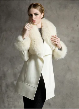2023 Есенно-зимно модно нова вълна палто, дамско палто, с вълнена яка средна дължина, корейска вълна палто, дамско палто