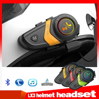 Bluetooth 5.0 Слушалки за мотоциклетни шлем без функция за вътрешна връзка хендсфри Слушалки с микрофон Водоустойчив слушалки за мото-на преговорния устройство