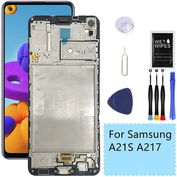 за Samsung A21s Комплект за смяна на екрана за Samsung Galaxy Подмяна на екрана 2020 SM-A217M/DS LCD дисплей, дигитайзер, Тъч