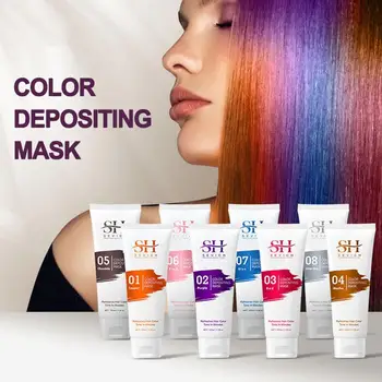 8 цвята, Модерен 15-дневен Модерна Маска-Боя За Коса, Леко Оцветяване С 5-Минутна Растителна Формула за коса, 100 мл, Лесна Маска За Измиване, Боядисване Сам H0B3