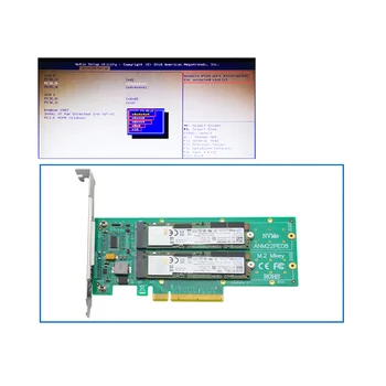Контролер NVMe ANM02PE08 PCIe до M. 2 с две пристанища с радиатор (не с SSD)