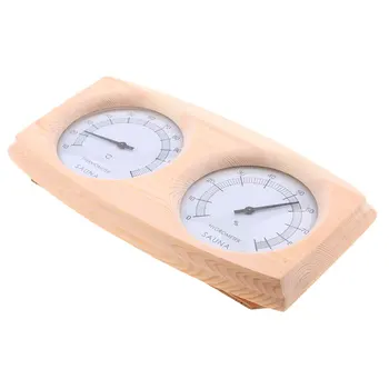 Термометър за сауна влагомер премия за дървени аксесоари за сауна от 100 борова дърво, добре видими и лесни за използване
