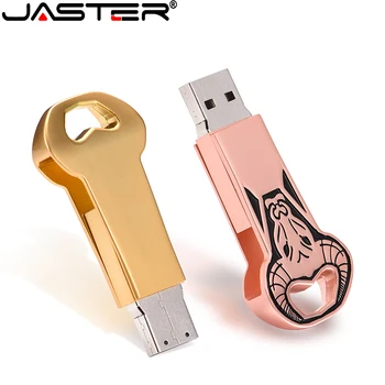 JASTER Metal Taurus Универсален флаш памет USB2.0, флаш-памети Rose, 64 GB, USB-устройство, поставено в кола, Малък подарък, 1 бр., безплатен потребителски лого