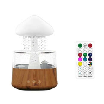 Дождевое облак Нощно Опаковка мирис Релаксираща лампа за ароматерапия Лещи звуци дистанционно управление