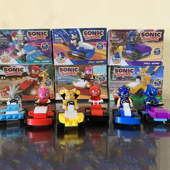 Аниме Таралеж Sonic строителни блокове на анимационен герой събрана модел играчки тухли, кукли, играчки, подаръци за деца