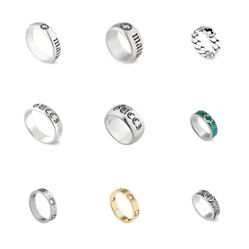 Винтажное двойно G-пръстен най-високо качество AAA, индивидуално пръстен със змия емайл, мъжки и женски пръстен с тигрова глава, с безплатна доставка