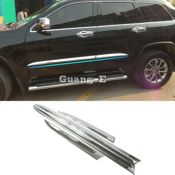Тампон върху страничната врата на колата, тампон на автомобил, формоване, ABS Хромирана лента, броня, абсорбатори за Jeep Grand Cherokee 2014 2015 2016 2017 2018 2019