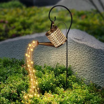 Слънчевата лейка, подвесная лампа с водопад, водоустойчив градински декор на открито, на верандата, на тревата, пейзаж задния двор, слънчеви led лампа