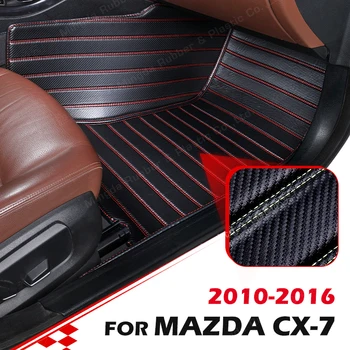 Обичай подложки, изработени от въглеродни влакна за Mazda CX-7 2010-2016 15 14 13 12 11 Килими за краката Автомобилни Аксесоари за интериора