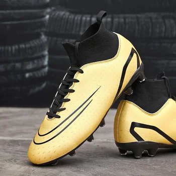 H-8238 Свръхлеки мъжки футболни обувки с нескользящим покритие, футболни обувки за деца TF/FG, спортни футболни обувки Chuteira Campo 2023