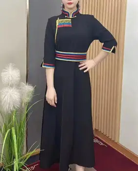 Китайско-монголски женствена рокля, пролетта на случайни нов стил Рокли