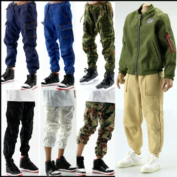 1/6 мъжки солдатские панталони, яке с качулка в стил харадзюку, камуфляжные панталони в корейски стил в стил хип-хоп, идеални за 12 