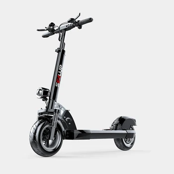 10-инчов електрически скутер 400 W, сгъваема електронен скутер 36 В, скутер за възрастни, водоустойчив, без седалки, аларма, живот на батерията.