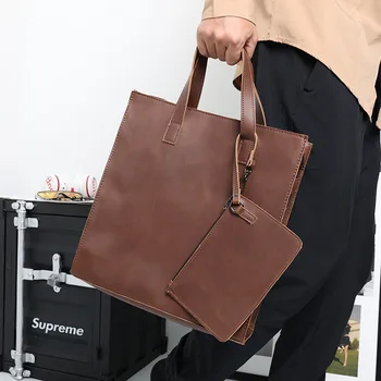 Чанта през рамо в Британския Ретро Стил, Мъжка Чанта, Модерен Дизайн, Чанта През Рамо, Мъжки чанти-Месинджър От Изкуствена Кожа, Ежедневни Чанти-Тоут