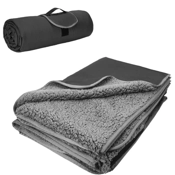 Ветрозащитное топло одеяло за нощуване на открито, джобно водонепроницаемое туристическо одеяло за къмпинг и риболов, морозостойкое флисовое одеяло