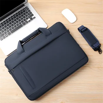 Чанта от плат Оксфорд голям капацитет, водоустойчив мъжки чанти за лаптоп, устойчив на удари просто бизнес портфейл, чанта-месинджър през рамо