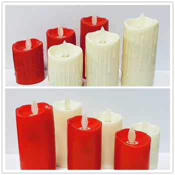 Led Беспламенные Свещи С Проблясващи Треперещ Фитилем Свещ На Батерии Led Свещ с играта на Пламъка Декоративни Свещи